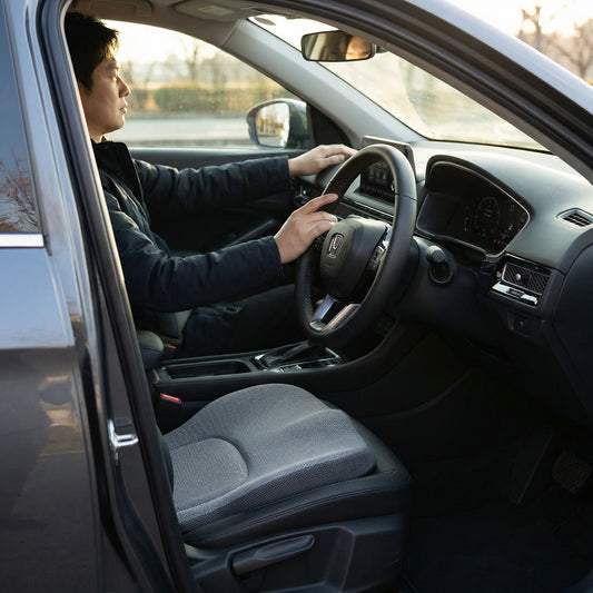 Coussin assise voiture anti-glisse — en situation d'utilisation