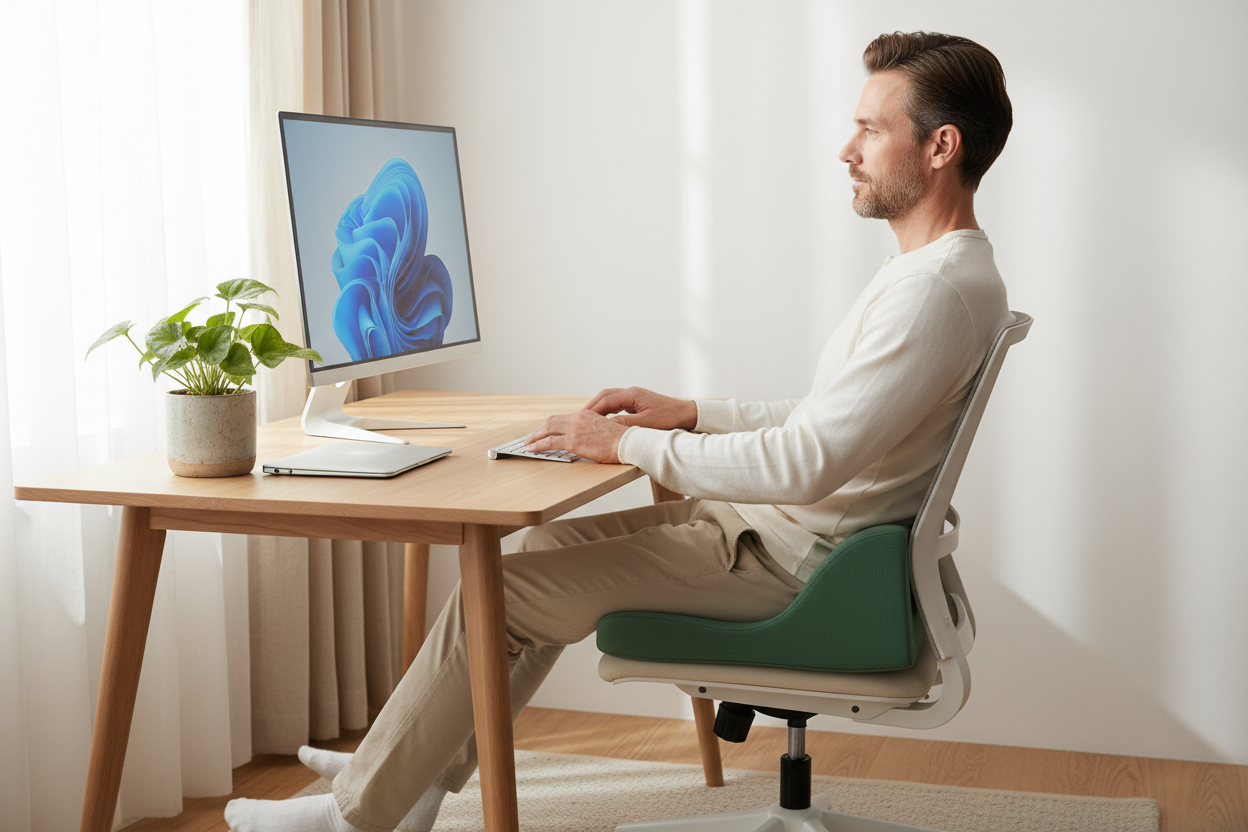 Confort assis coussin ergonomique bureau Serenys