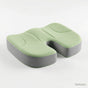 Coussin assise ergonomique 3D mémoire de forme avec soulagement coccyx Serenys — vert et gris, bureau et voiture