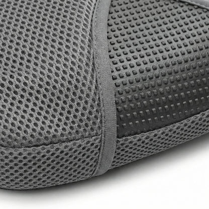 Coussin assise voiture anti-glisse — vue détail matière et texture