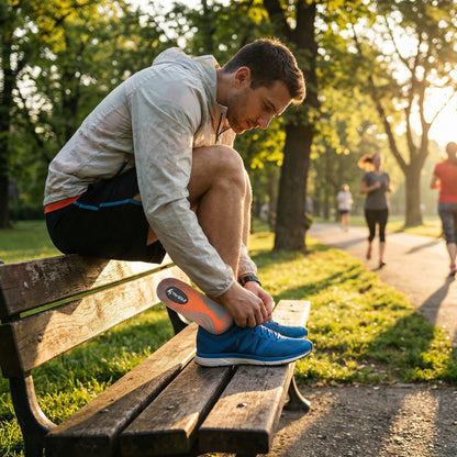 Semelles sport amorti anti-fatigue — en situation d'utilisation