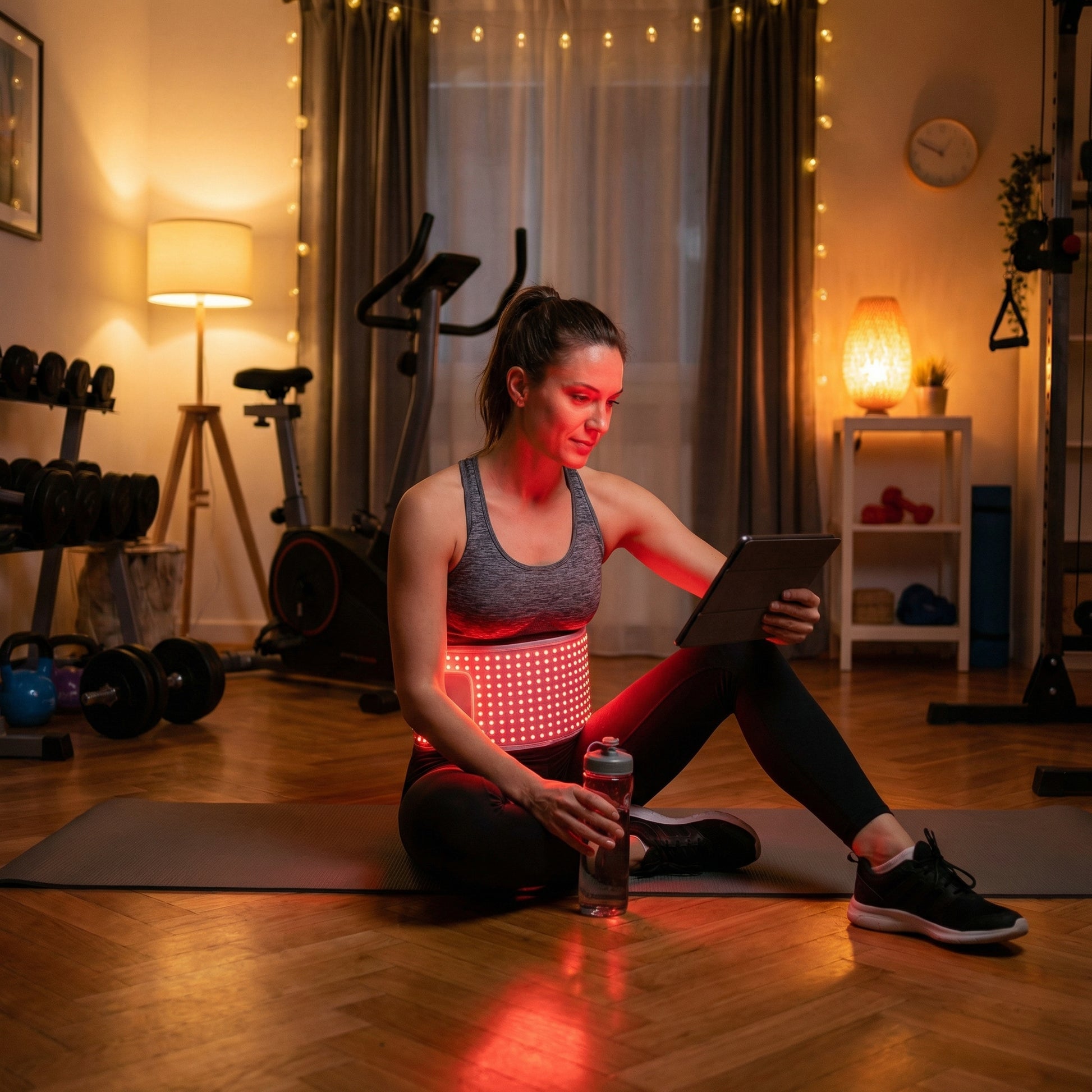 Ceinture Thérapie Lumière Rouge — en situation d'utilisation