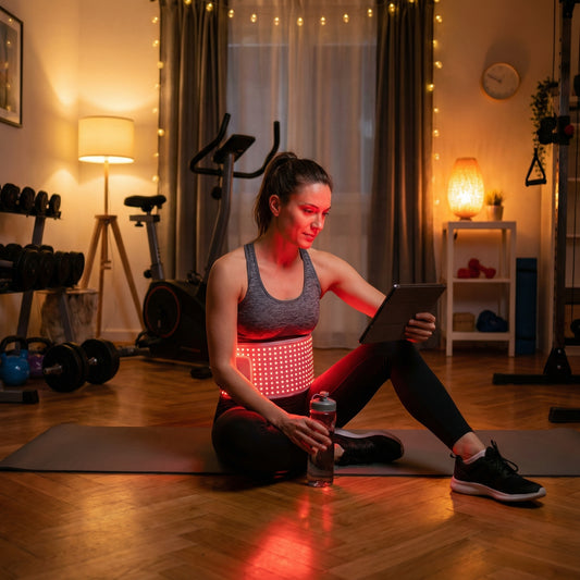 Ceinture Thérapie Lumière Rouge — en situation d'utilisation