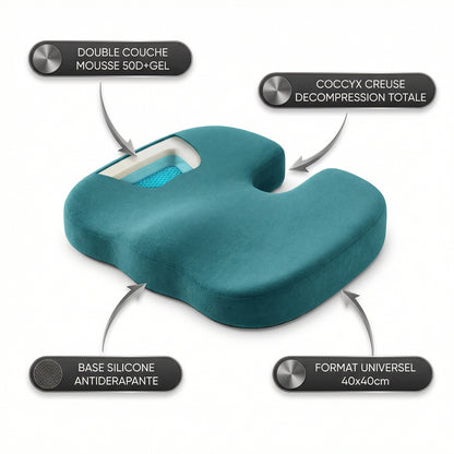 Coussin Ergonomique Serenys — double couche 50D coccyx creuse silicone