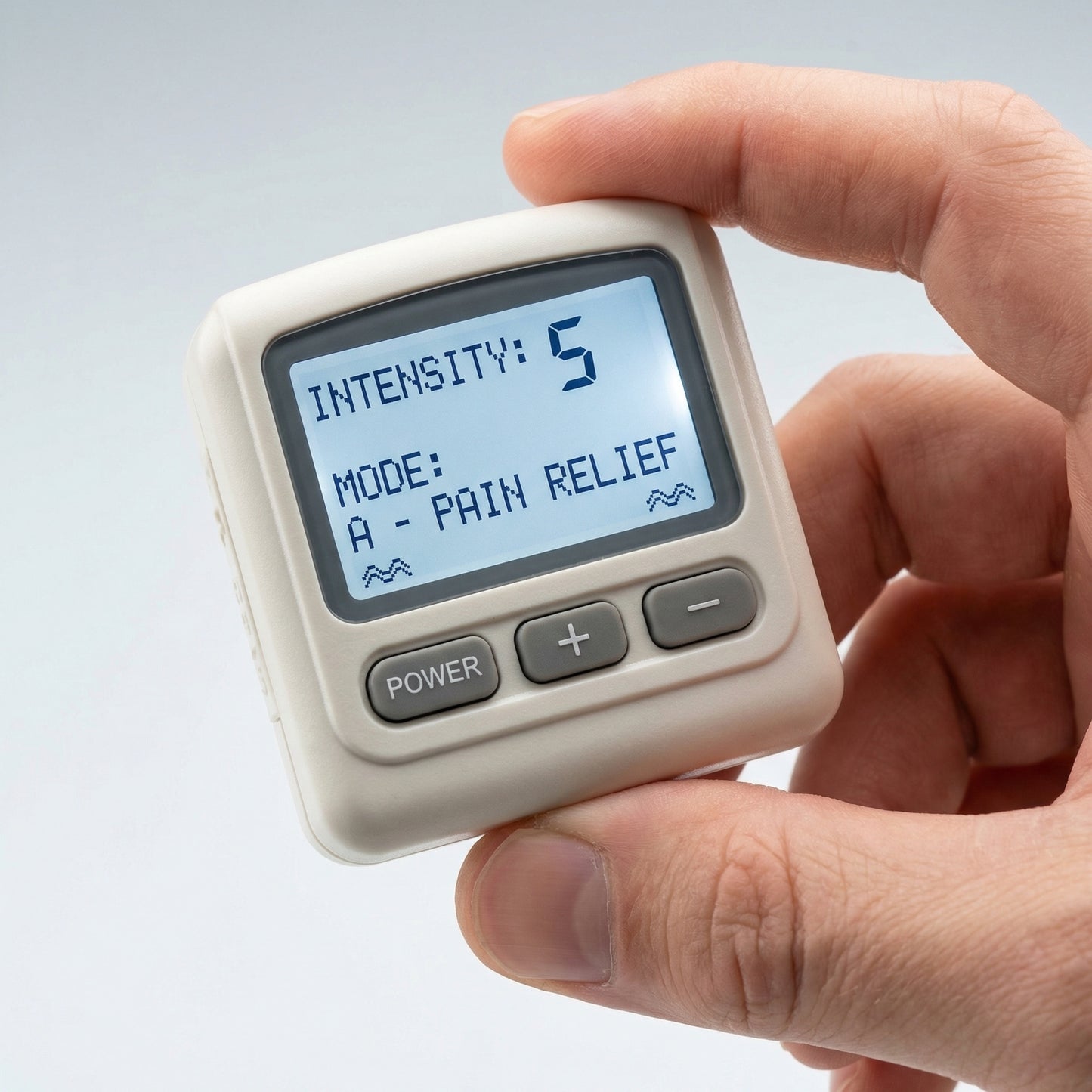 Appareil TENS Serenys — écran LCD et boutons