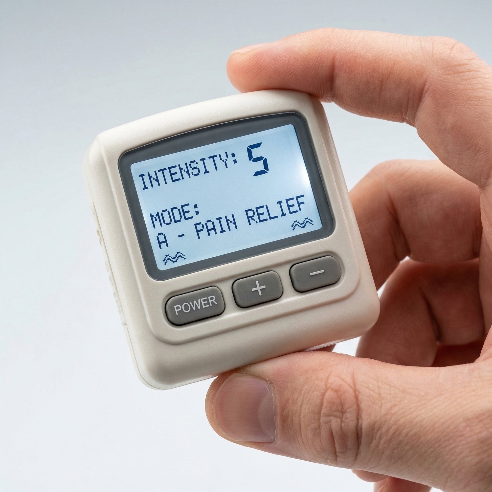Appareil TENS Serenys — écran LCD et boutons