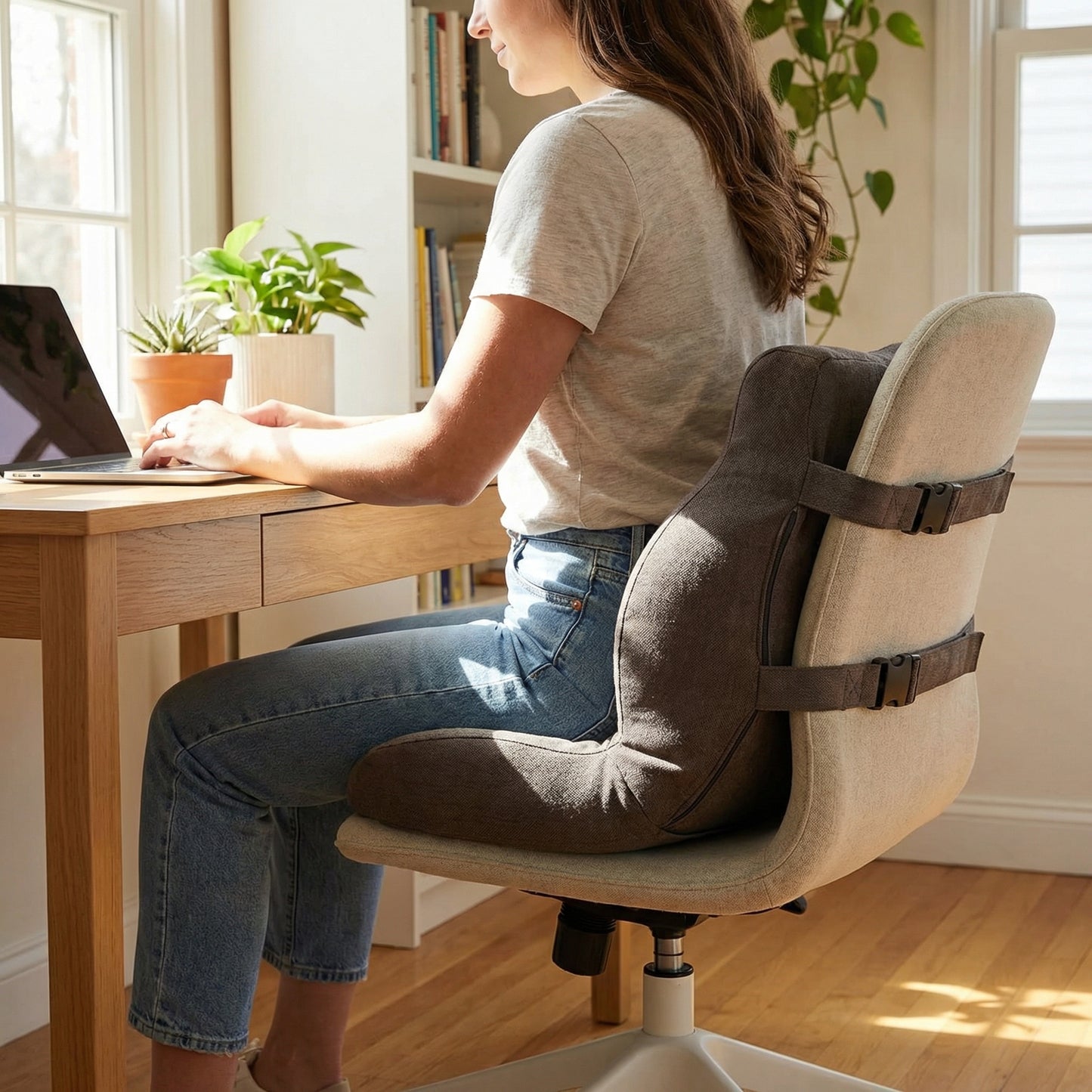 Coussin Ergonomique Support Lombaire & Hanche — en situation d'utilisation
