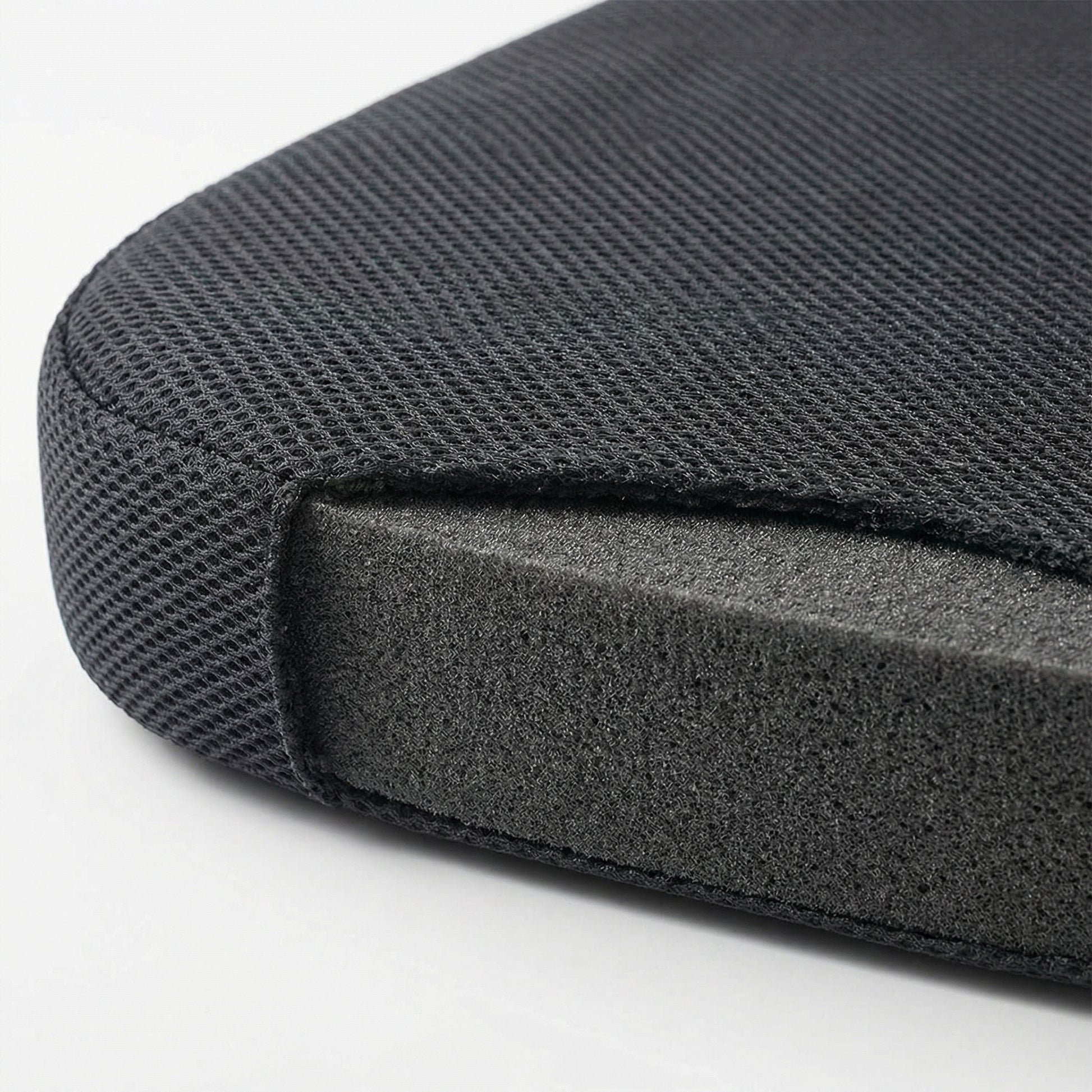 Coussin assise bureau haute densité — vue détail matière et texture